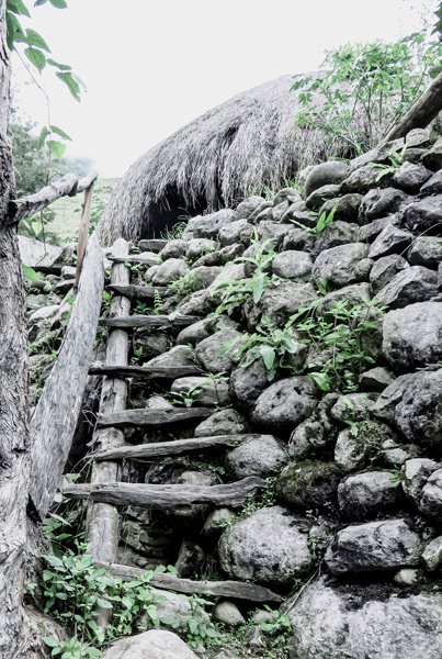 Stone stair in Baliem Valley